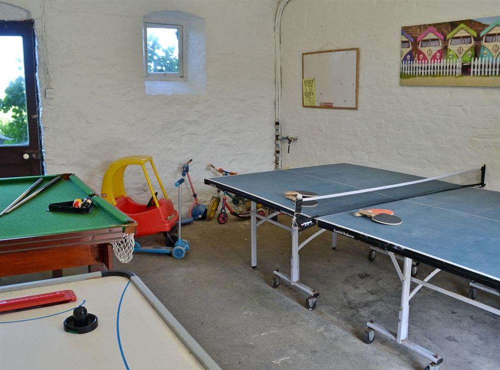 Family fun games room at Barn Cottage, 