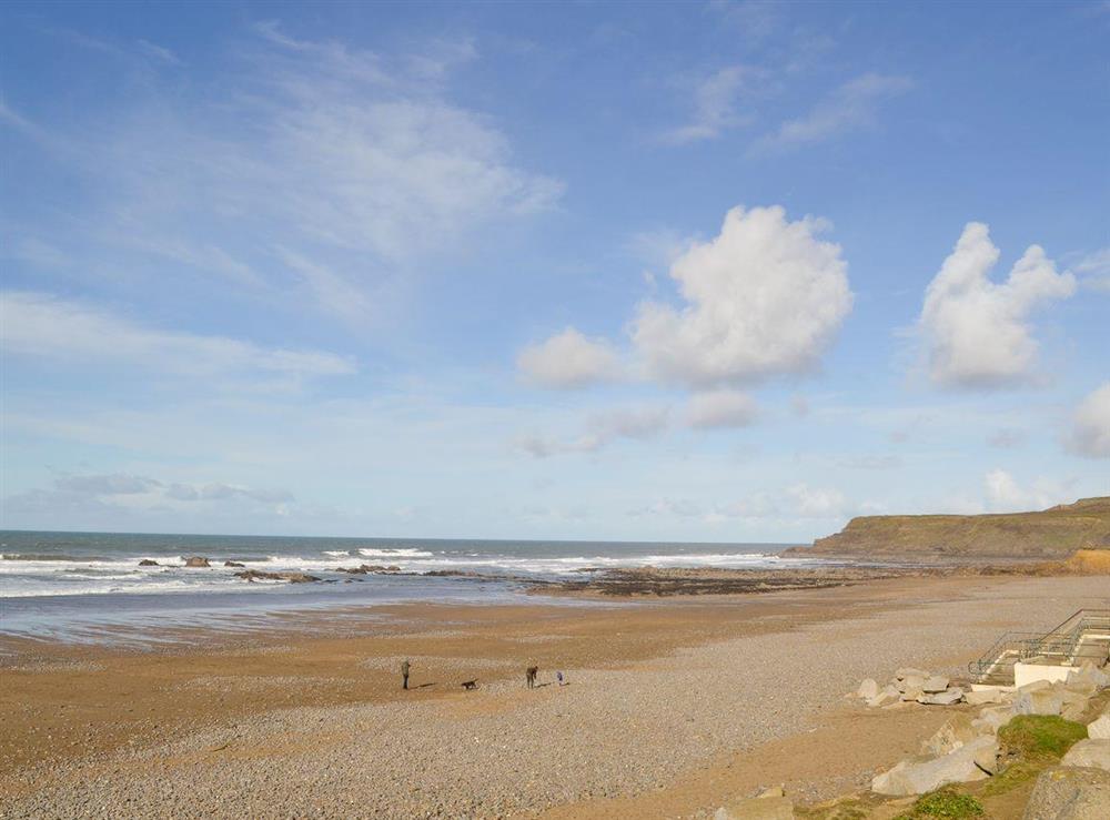 The beach at Widemouth Bay at Barn Cottage, 