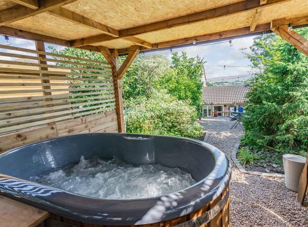 Hot tub at Raddle Cottage in Colne, Lancashire