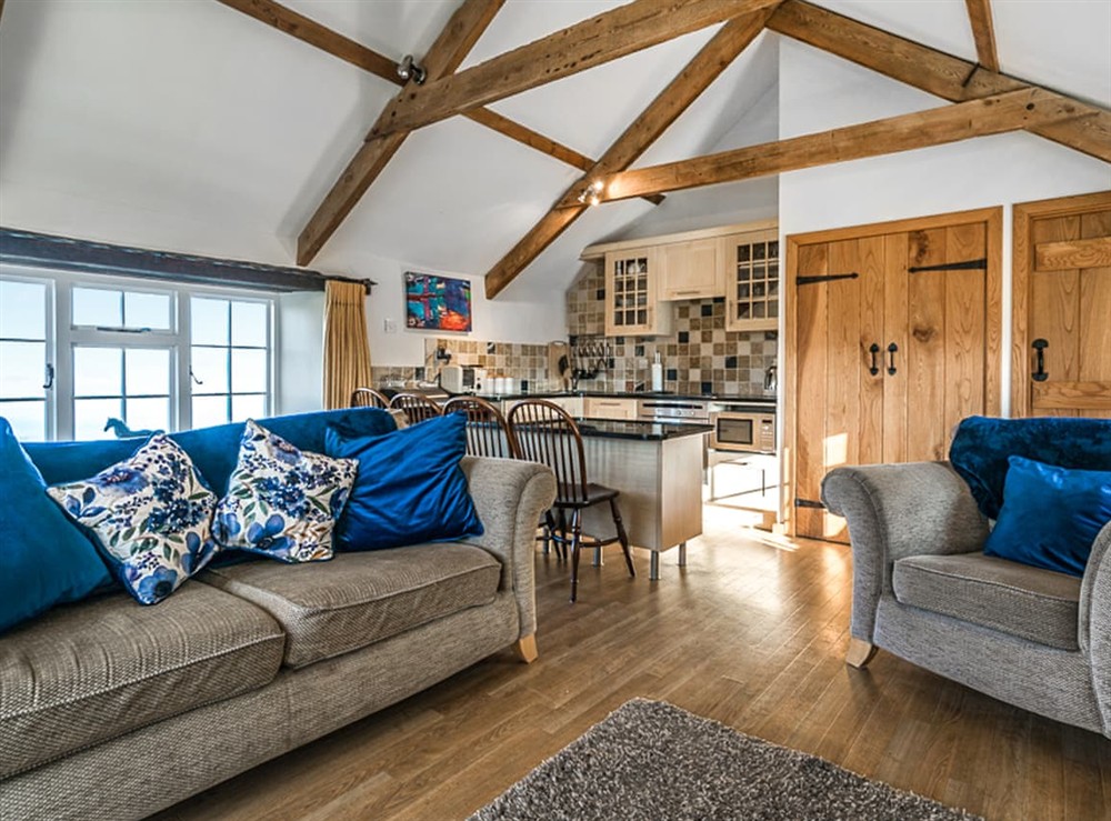 Open plan living space at Raddons in Bude, Cornwall
