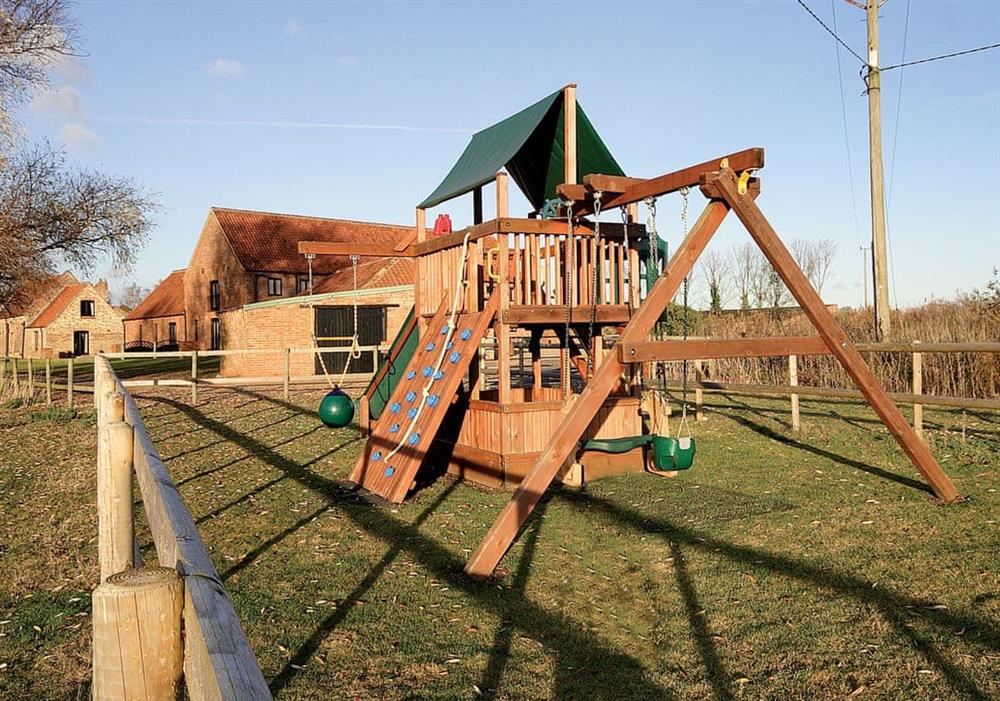 Children’s play area at Rafters Barn in Runcton Holme, Norfolk
