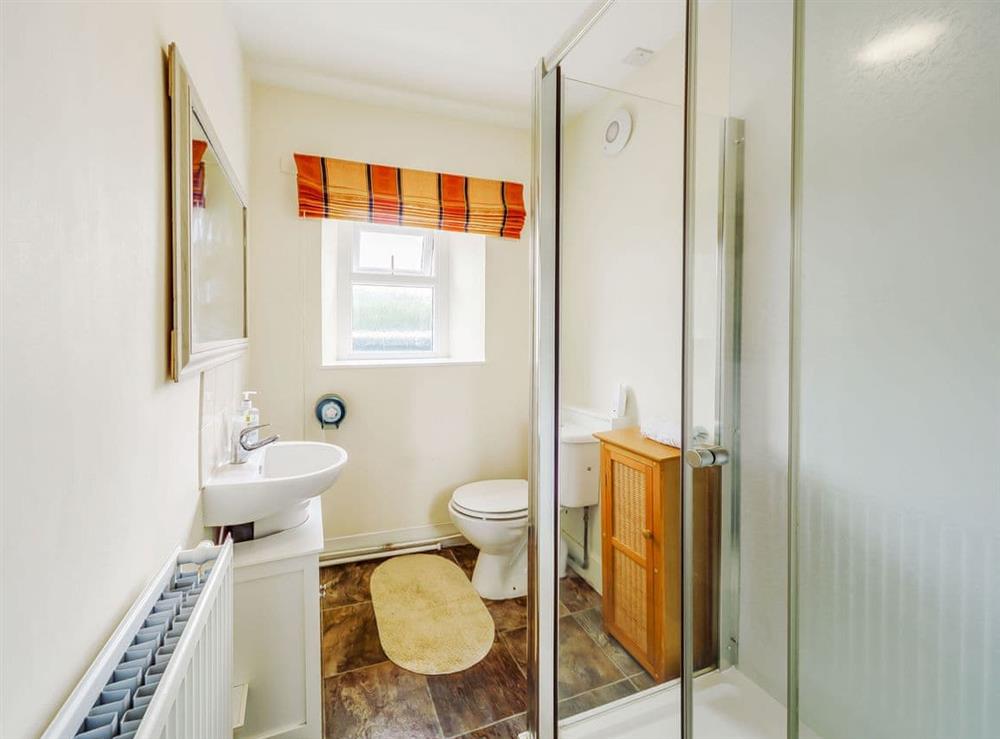 Shower room at Raglan Cottage in Ancroft, near Berwick Upon Tweed, Northumberland