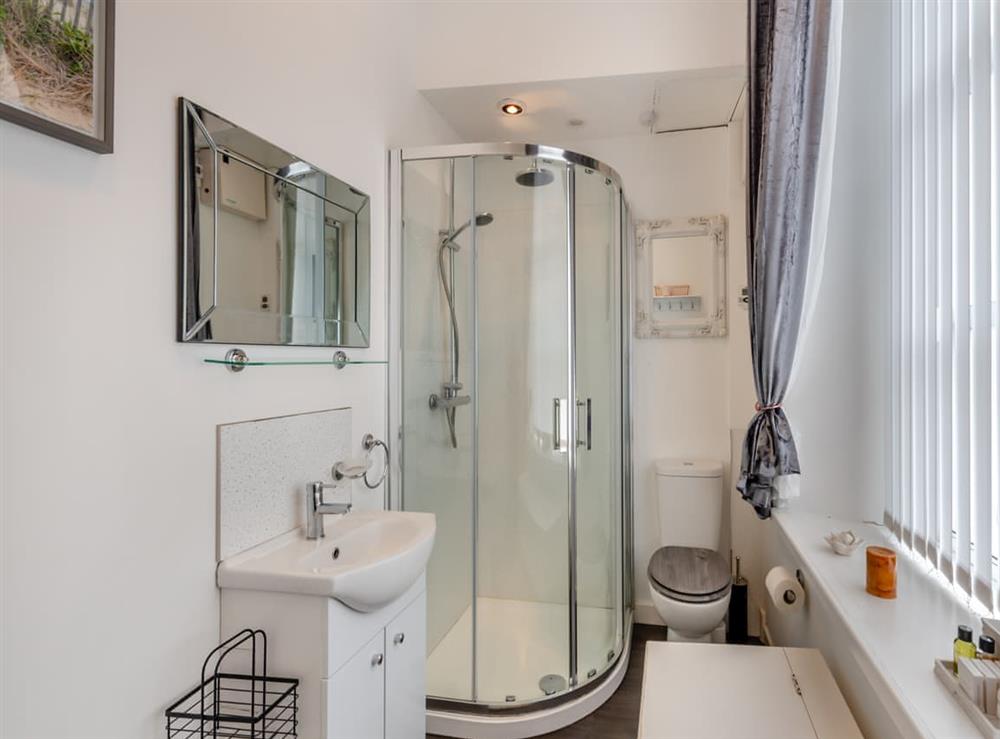 Shower room at Railway Apartment in Haydon Bridge, near Hexham, Northumberland