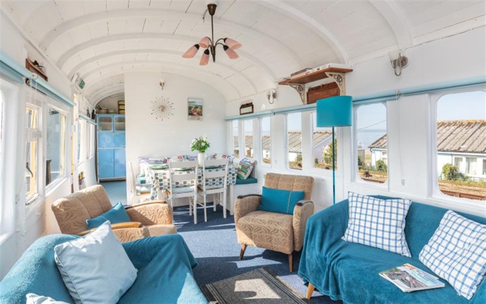 Relax in the living area at Railway Carriage in Minehead