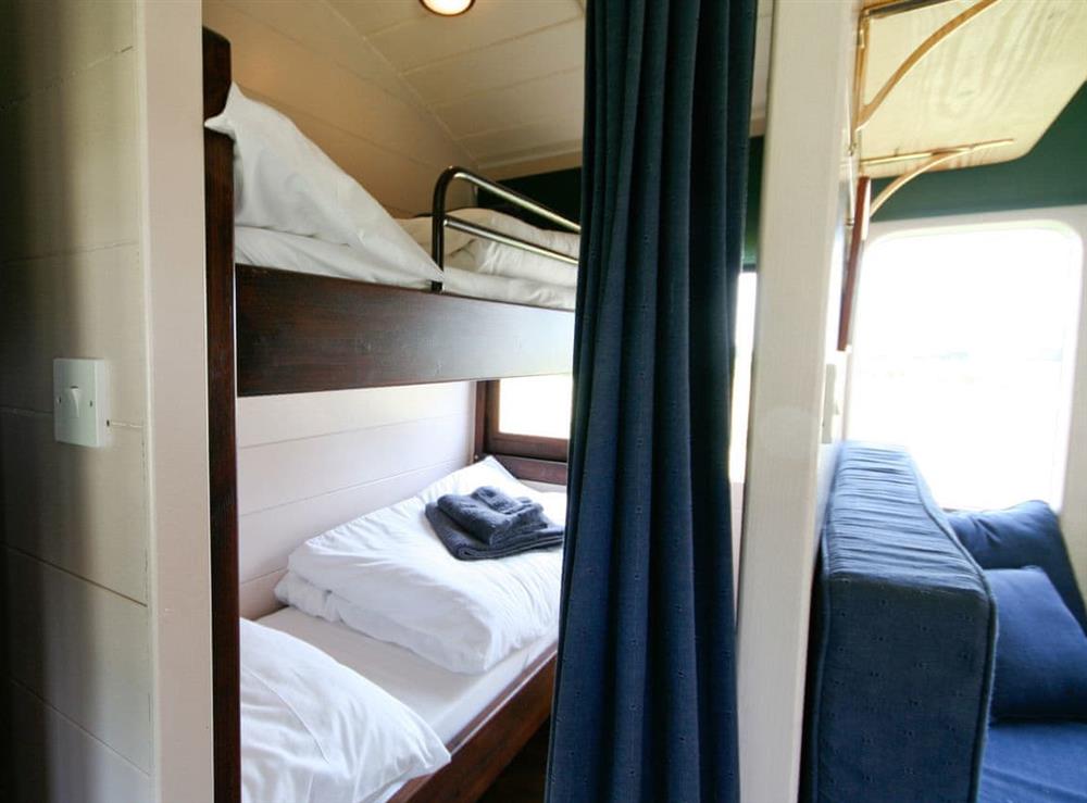 Bunk bedroom at Railway Carriage One in Stowmarket, Suffolk