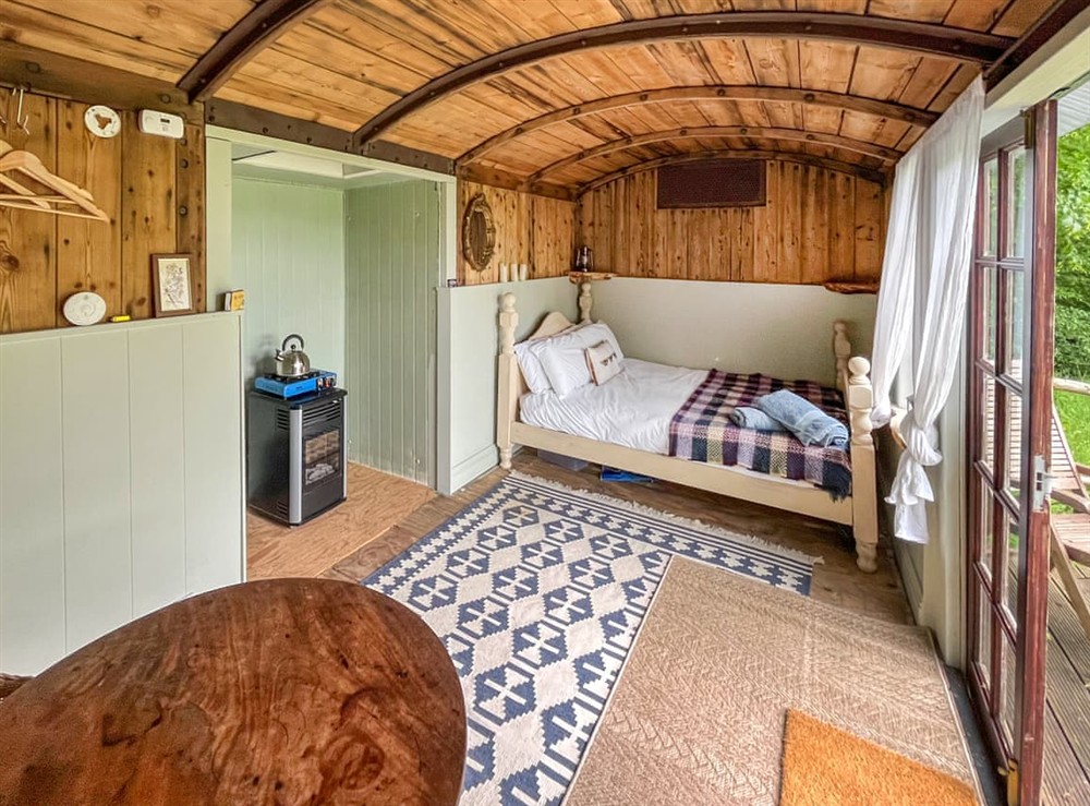 Open plan living space at Railway Carriage in Shadowhurst, near Ashford, Kent