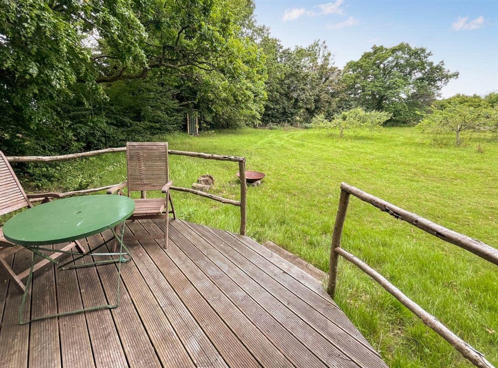 Terrace at Railway Carriage in Shadowhurst, near Ashford, Kent