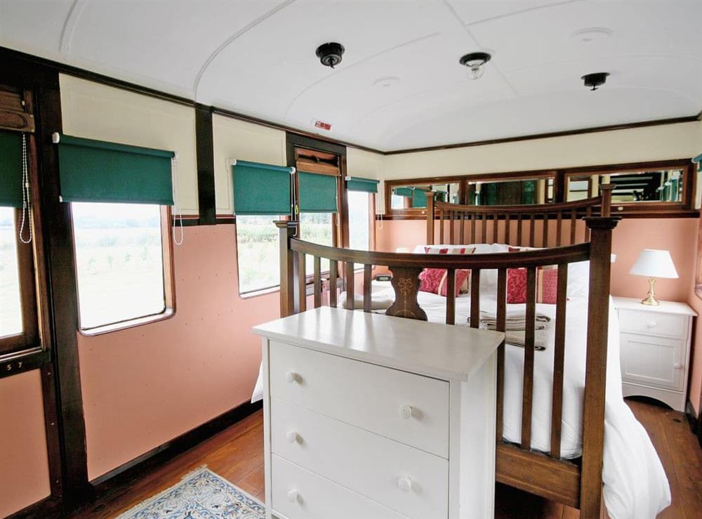Double bedroom at Railway Carriage Two in Brockford, near Stowmarket, Suffolk