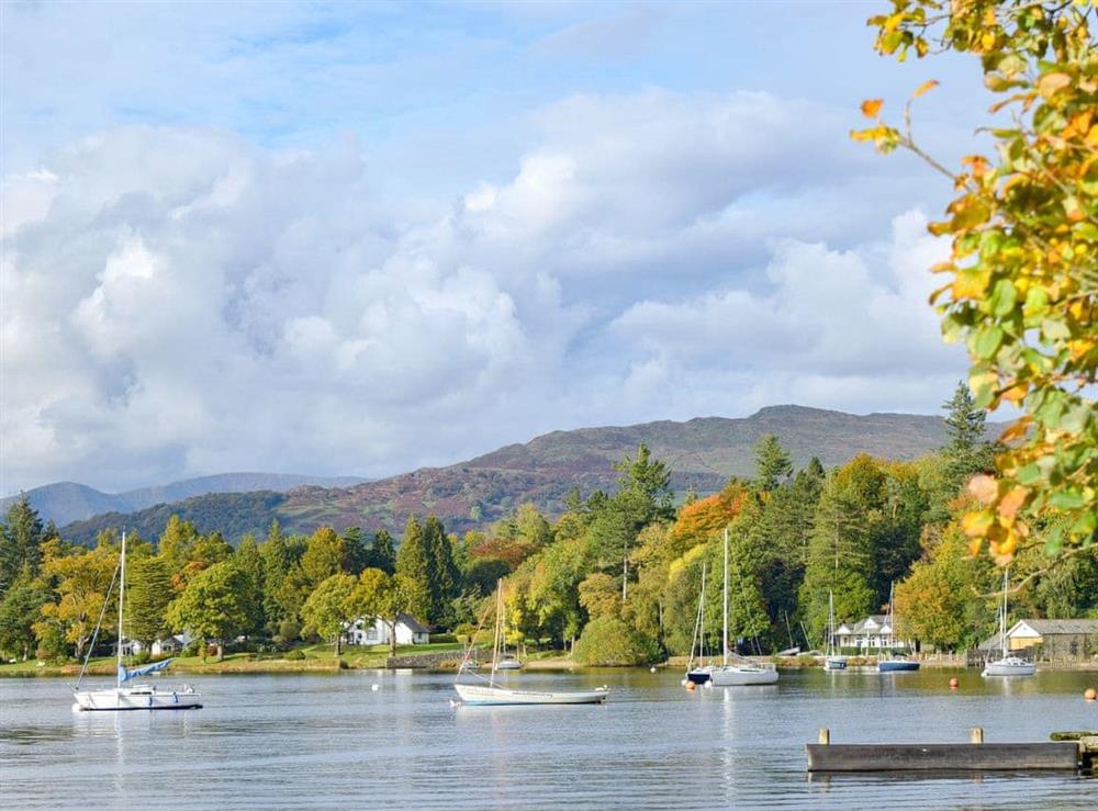Lake Windermere during autumn at Rainbows End in Bowness-on-Windermere, Cumbria