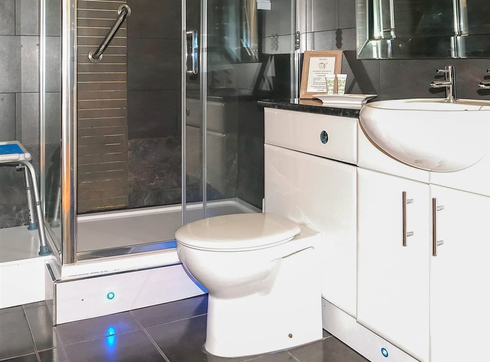 Shower room at Rallt in LLangefni, near Benllech, Gwynedd