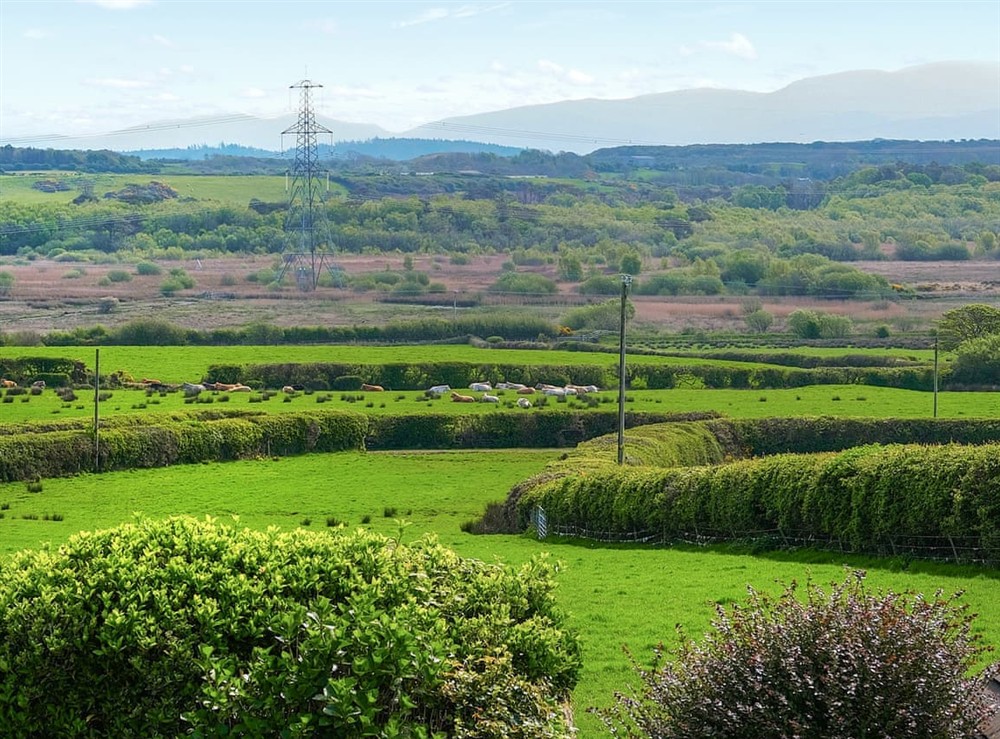 View from first floor bedroom at Rallt in LLangefni, near Benllech, Gwynedd
