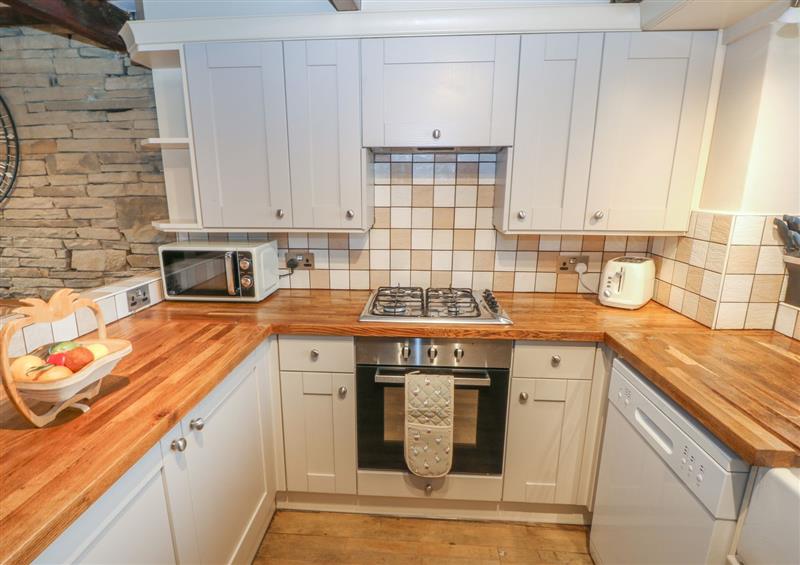 This is the kitchen at Ramblers Cottage, Thornton