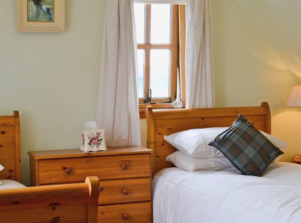 Twin bedroom at Rams Cottage in Glenelg, near Kyle of Lochalsh, Ross-Shire