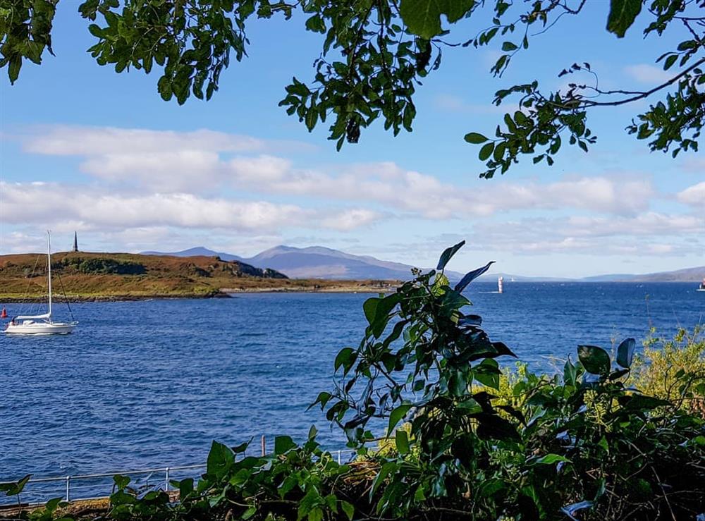 Secret view of Bay at Ranald Apartment in Oban, Argyll
