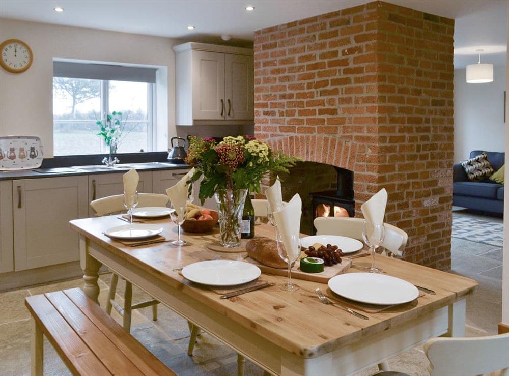 Light and airy dining space at Cow Slip, 