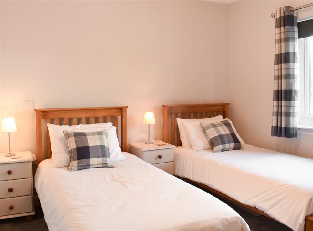 Twin bedroom at Rannoch Lodge in Aberfeldy, Perthshire