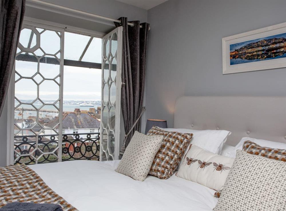 Balcony access from the master bedroom at Ranscombe House in Brixham, Devon