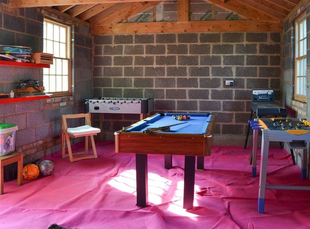 Games room at Rascal Wood in Holme-on-Spalding Moor, near Market Weighton, East Riding of Yorkshire