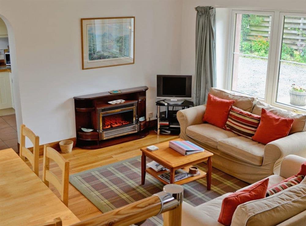 Living room at Rathlin Coach House in Comrie, near Crieff, Perthshire