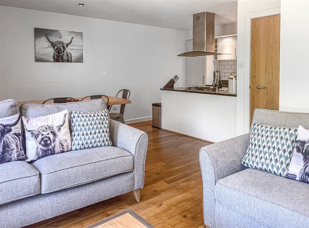 Open plan living space at Raven Wing 17 in Fort Augustus, Inverness-Shire