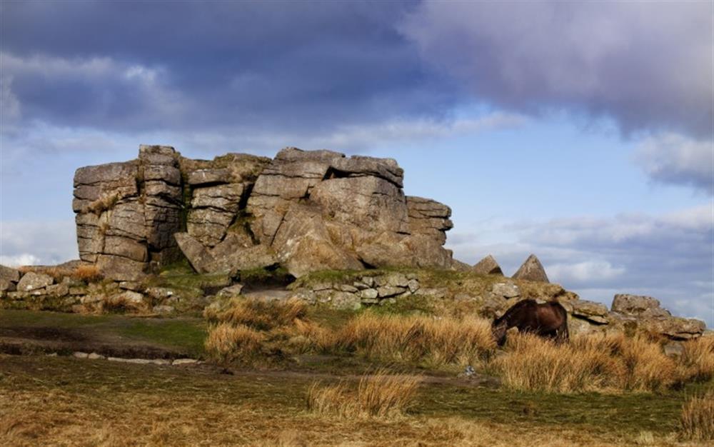 Traditional stone tor at Rayland House in Haytor