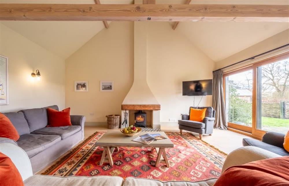 Sitting room with wood burning stove