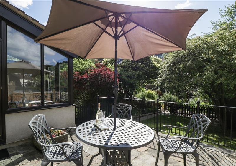 Enjoy a cup of tea on the patio at Reading Room Cottage, Lydbrook