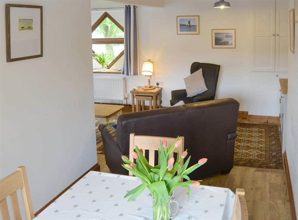 Convenient dining area at Red Barn Cottage in Kettleburgh, near Framlingham, Suffolk