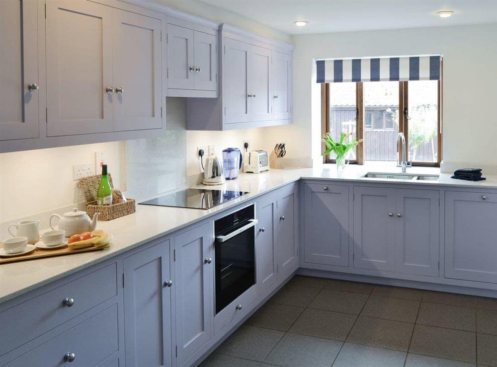 Fully appointed fitted kitchen at Red Barn Cottage in Kettleburgh, near Framlingham, Suffolk