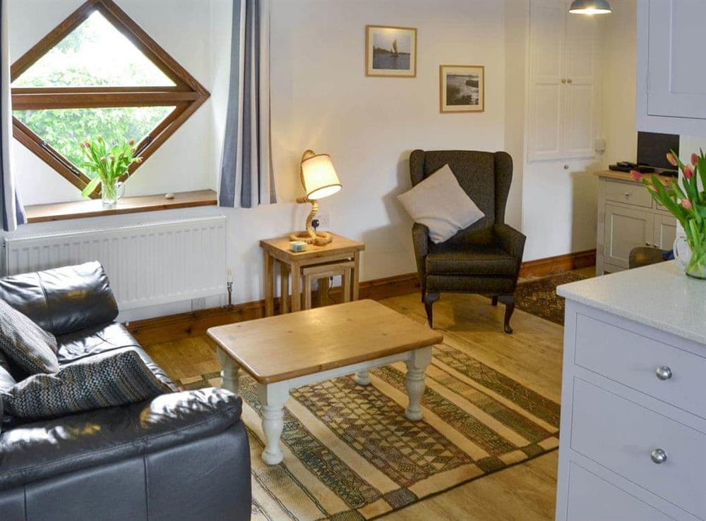 Stylish open-plan living space at Red Barn Cottage in Kettleburgh, near Framlingham, Suffolk