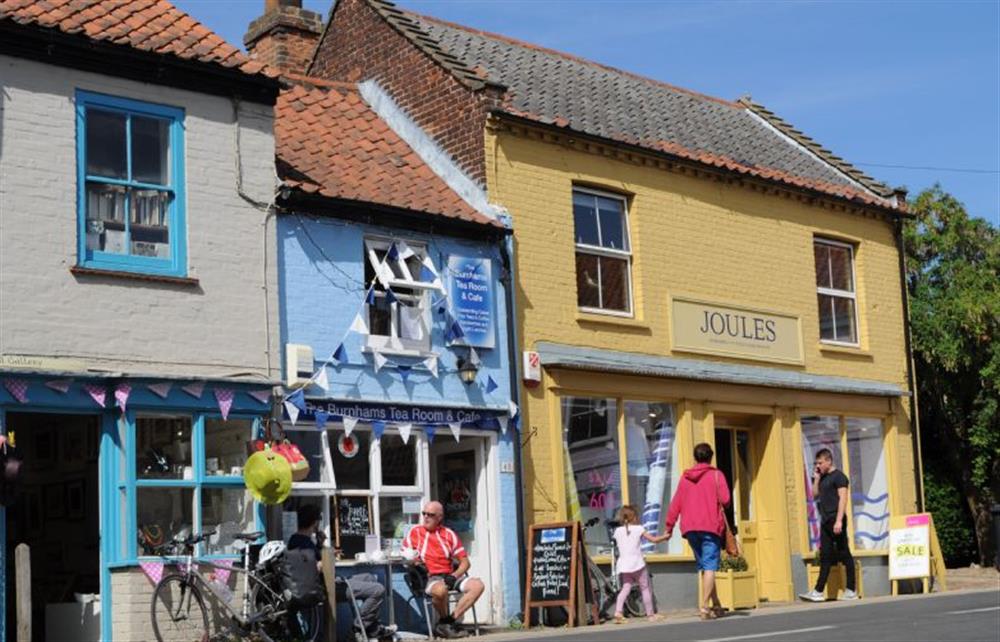 A good choice of eateries and shops in Burnham Market