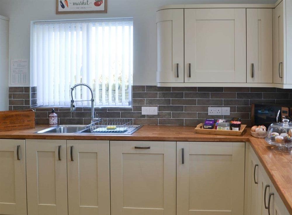 Well equipped kitchen at Red Hen Cottage in Acklington, Northumberland