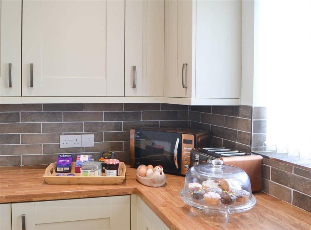 Well presented kitchen at Red Hen Cottage in Acklington, Northumberland