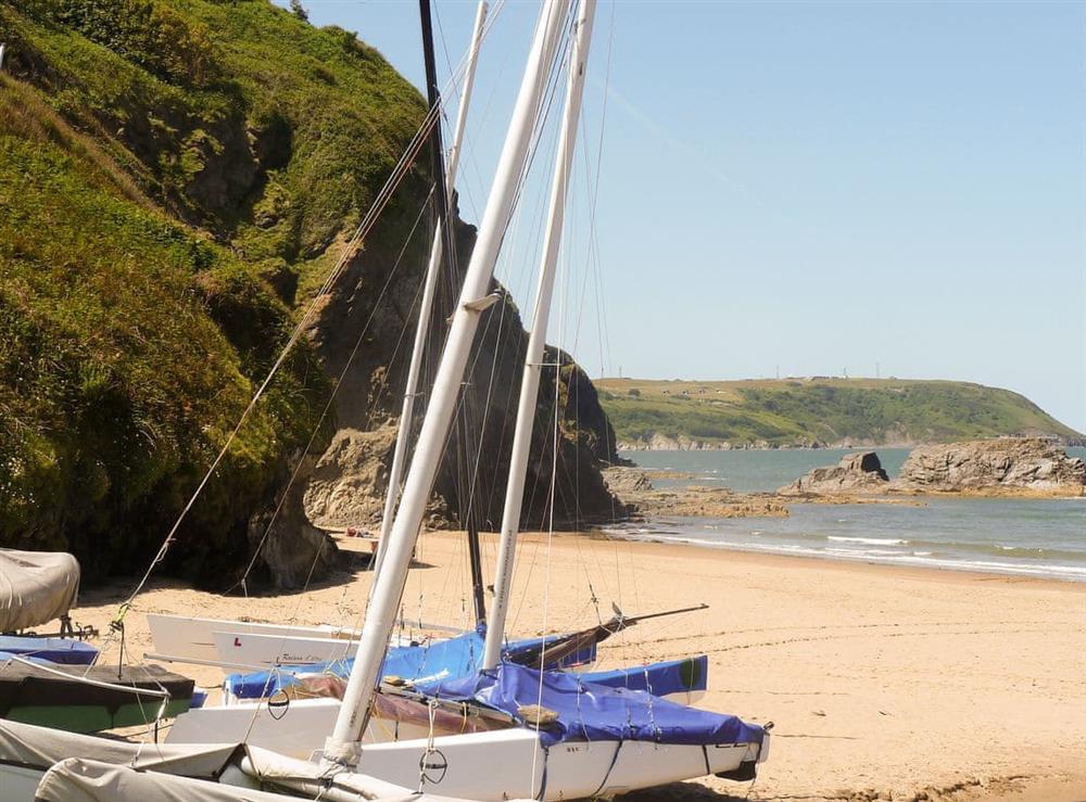 Beautiful sandy beaches along the local coastline at Red Kite Cottage  in Maesymeillion, near New Quay, Ceredigion, Dyfed