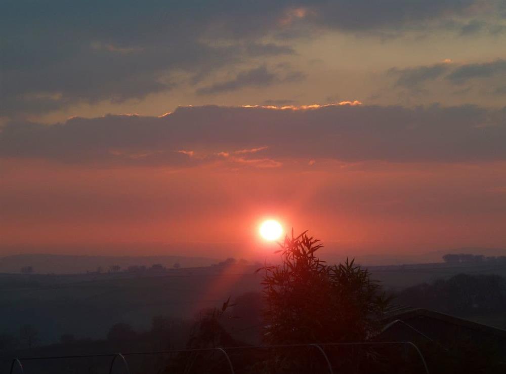 Wonderful sunset at Red Kite Cottage  in Maesymeillion, near New Quay, Ceredigion, Dyfed
