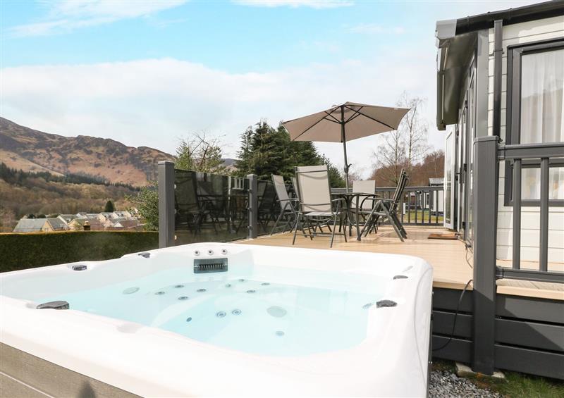Enjoy the swimming pool at Red Kite Lodge, St Fillians
