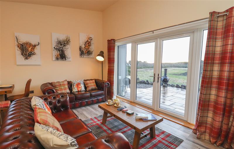 The living area at Red Squirrel, Dornoch
