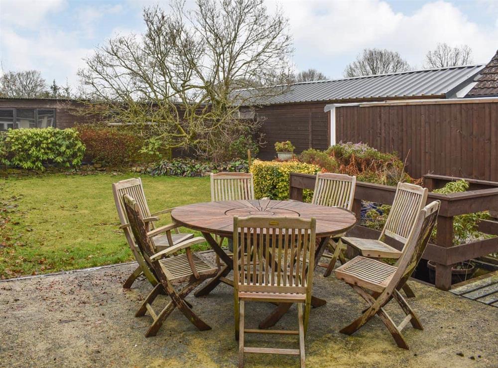Garden at Redcot Holiday Bungalow in Allostock, near Knutsford, Cheshire