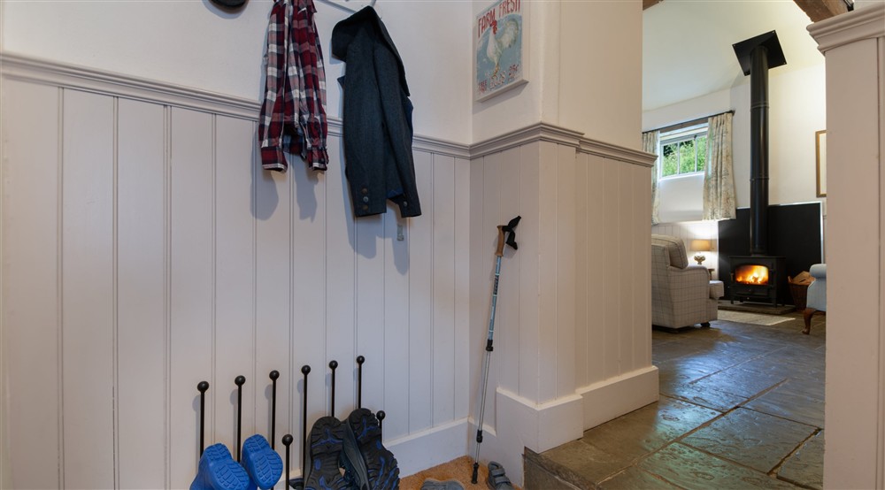 The entrance porch at Redhurst in Nr Ashbourne, Derbyshire
