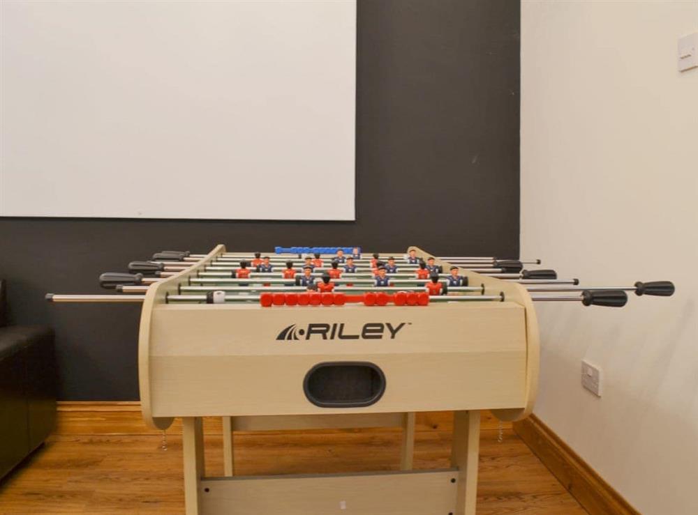 Table football is available in the home cinema