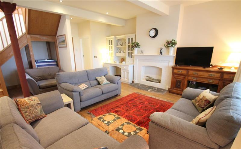 The living area at Redway Lodge, Porlock