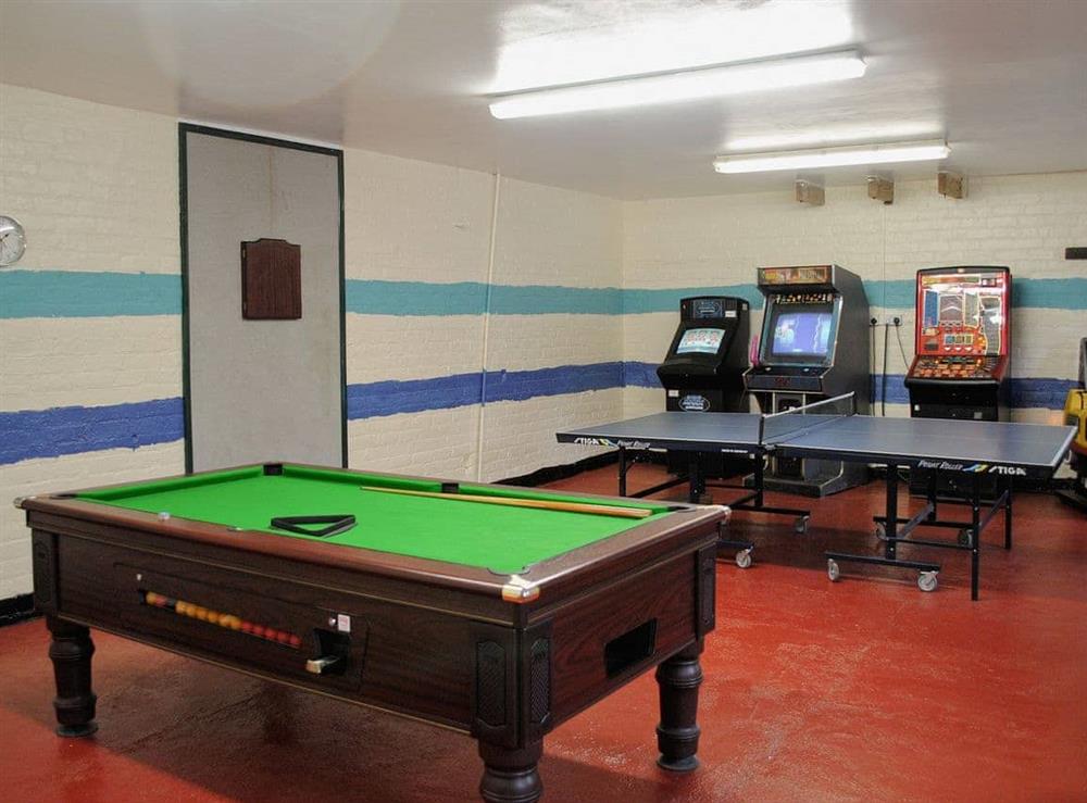 Games room at Redwood in Killerby, Cayton, Nr Scarborough, North Yorkshire., Great Britain