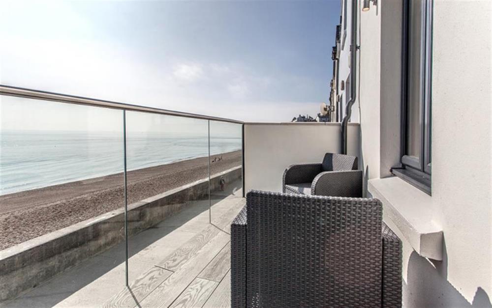 The new balcony off the sitting room with stunning sea views! at Reeds in Torcross