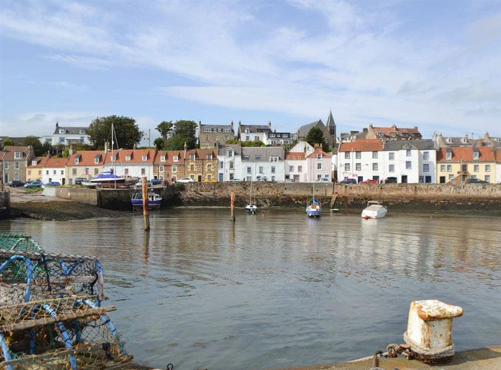 Attractive local harbour at Reflections in St Monans, near Anstruther, Fife