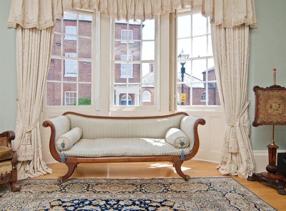 Stylishly furnished living room at Regents House in Arundel, West Sussex., Great Britain