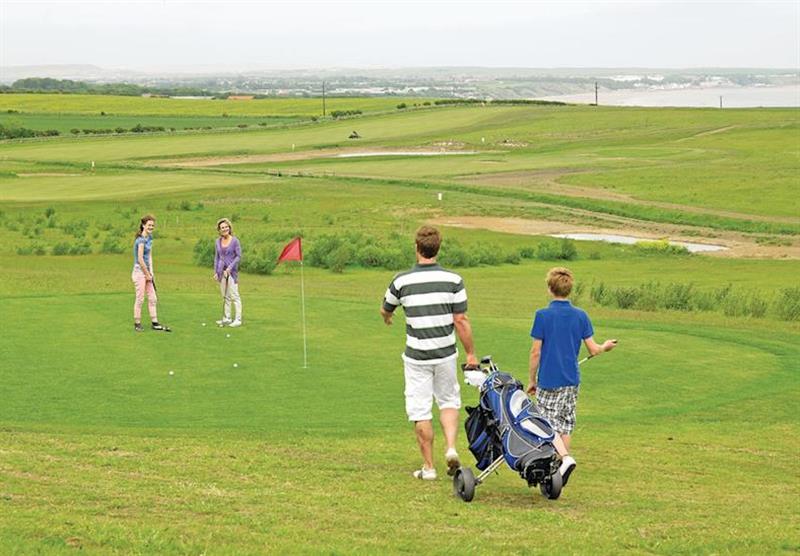 Golf course at Reighton Sands Holiday Park in Nr Filey, Yorkshire