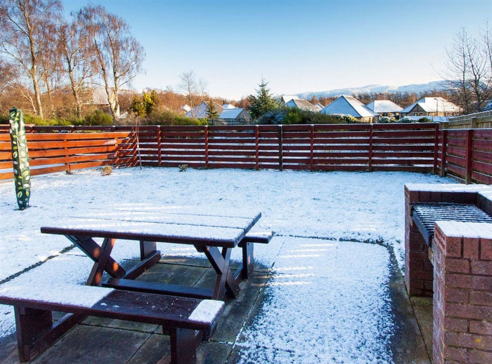 Sitting-out-area at Reindeer Retreat in Aviemore, Inverness-Shire