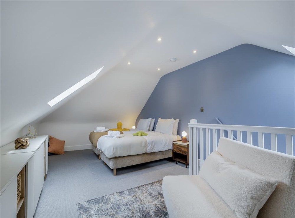Twin bedroom at Restharrow in Whitstable, Kent