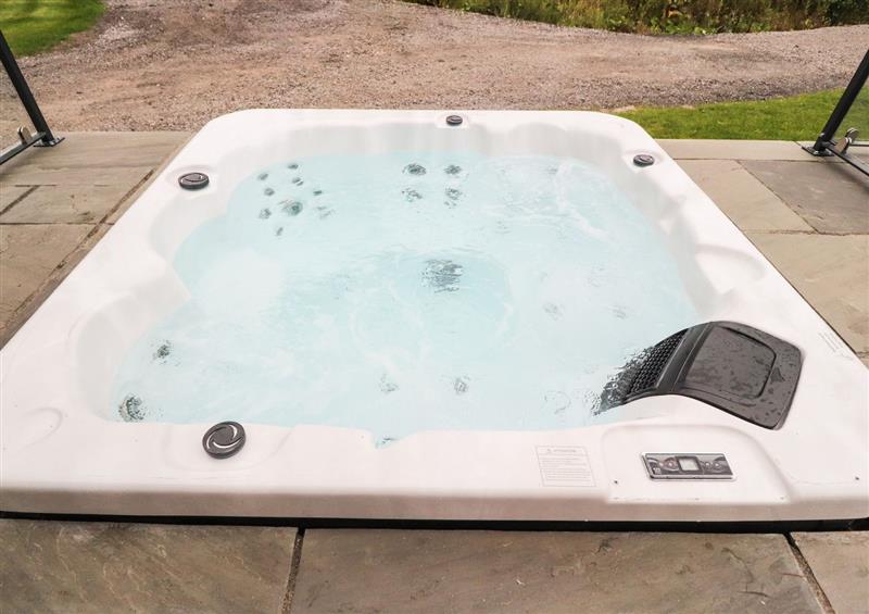 There is a hot tub at Retreat By The Bowers, Nateby near Garstang
