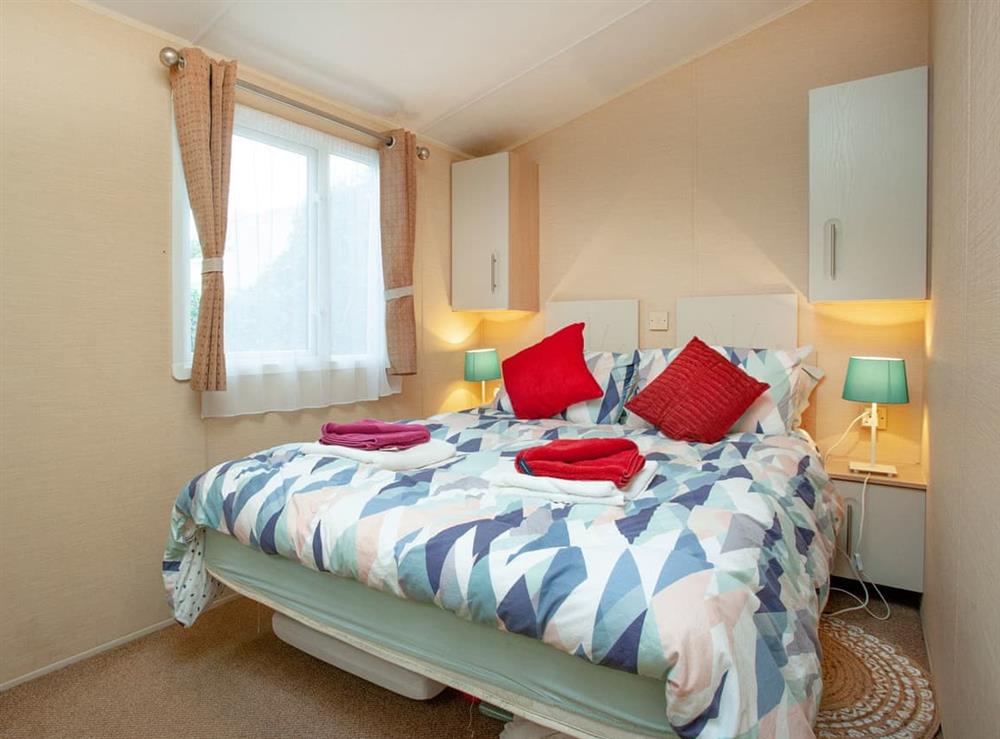 Double bedroom at Retro Lodge in Paignton, Devon